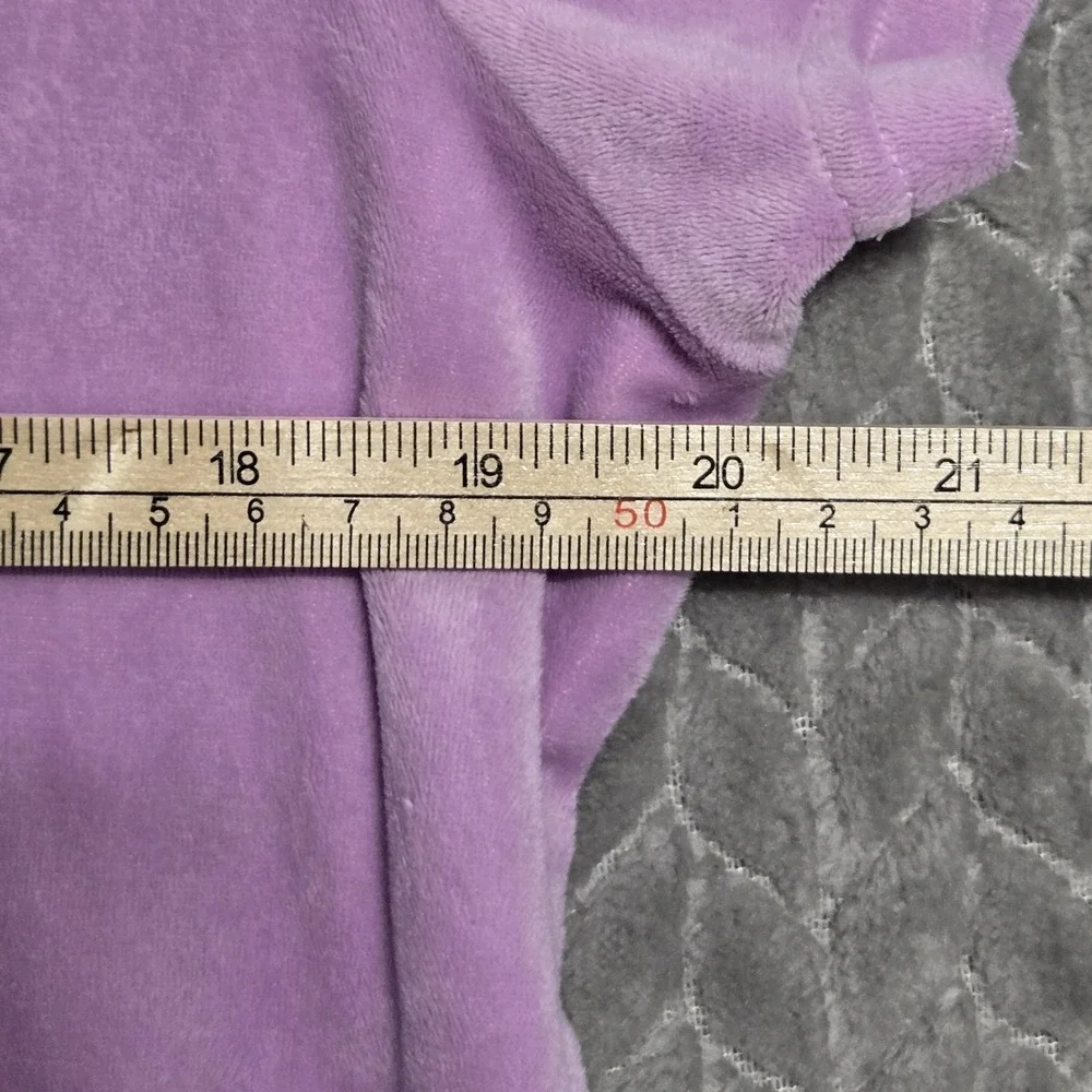 Juicy Couture Velour Women's Size Large Long Lilac Sleepwear Lounge Shirt‎